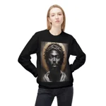 Black Jesus And Crown of Thorns Watercolour Painting Portrait Sweatshirt