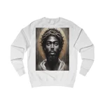 Black Jesus And Crown of Thorns Watercolour Painting Portrait Sweatshirt