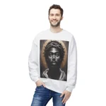 Black Jesus And Crown of Thorns Watercolour Painting Portrait Sweatshirt