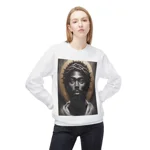 Black Jesus And Crown of Thorns Watercolour Painting Portrait Sweatshirt