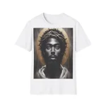 Black Jesus And Crown of Thorns Watercolour Painting Portrait T-Shirt