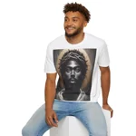 Black Jesus And Crown of Thorns Watercolour Painting Portrait T-Shirt
