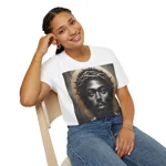 Black Jesus And Crown of Thorns Watercolour Painting Portrait T-Shirt