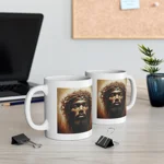 Black Jesus And Holy Crown Of Thorns Portrait Coffee Mug