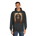 Black Jesus And Holy Crown Of Thorns Portrait Hoodie