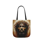 Black Jesus And Holy Crown Of Thorns Portrait Shoulder Tote Bag