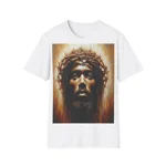Black Jesus And Holy Crown Of Thorns Portrait T-Shirt