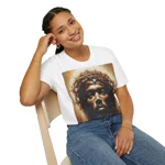 Black Jesus And Holy Crown Of Thorns Portrait T-Shirt