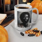 Black Jesus Watercolour Painting Portrait Coffee Mug