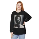 Black Jesus Watercolour Painting Portrait Long Sleeve T-Shirt
