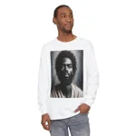Black Jesus Watercolour Painting Portrait Long Sleeve T-Shirt