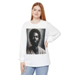 Black Jesus Watercolour Painting Portrait Long Sleeve T-Shirt