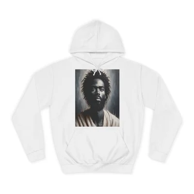 Black Jesus Watercolour Painting Portrait Hoodie