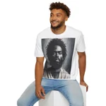 Black Jesus Watercolour Painting Portrait T-Shirt