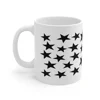 Black Pentagram Star Cluster Pattern Coffee Mug