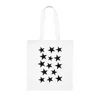 Black Pentagram Star Cluster Pattern Cotton Shopping Tote Bag