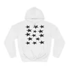 Black Pentagram Star Cluster Pattern Hoodie