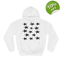 Black Pentagram Star Cluster Pattern Hoodie