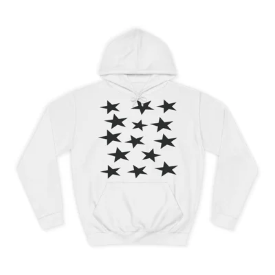 Black Pentagram Star Cluster Pattern Hoodie