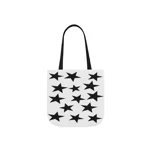Black Pentagram Star Cluster Pattern Shoulder Tote Bag