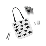 Black Pentagram Star Cluster Pattern Shoulder Tote Bag