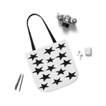 Black Pentagram Star Cluster Pattern Shoulder Tote Bag