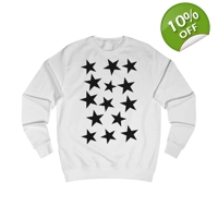 Black Pentagram Star Cluster Pattern Sweatshirt