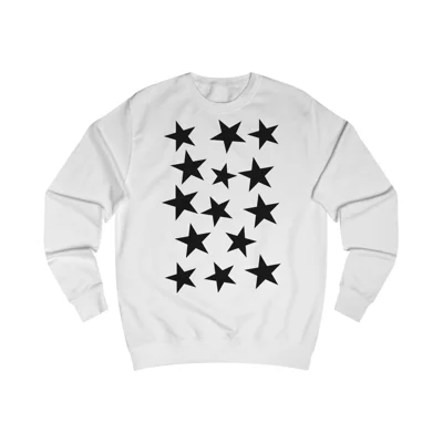 Black Pentagram Star Cluster Pattern Sweatshirt