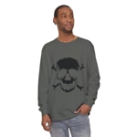 Black Skull and Cross Bones Distressed Long Sleeve T-Shirt Black Skull and Cross Bones Distressed Long Sleeve T-Shirt