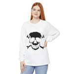Black Skull and Cross Bones Distressed Long Sleeve T-Shirt Black Skull and Cross Bones Distressed Long Sleeve T-Shirt