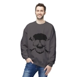 Black Skull and Crossbones Distressed Sweatshirt Black Skull and Crossbones Distressed Sweatshirt