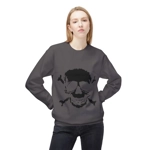 Black Skull and Crossbones Distressed Sweatshirt Black Skull and Crossbones Distressed Sweatshirt