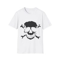 Black Skull and Cross Bones Distressed T-Shirt
