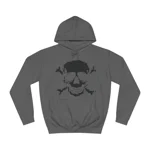 Black Skull and Crossbones Distressed Hoodie