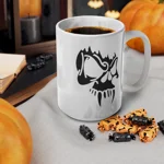 Black Vampire Skull Coffee Mug
