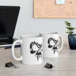 Black Vampire Skull Coffee Mug