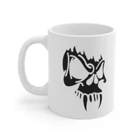 Black Vampire Skull Coffee Mug