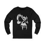 Black Vampire Skull Long Sleeve T-Shirt