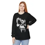 Black Vampire Skull Long Sleeve T-Shirt