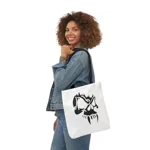 Black Vampire Skull Shoulder Tote Bag