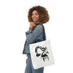Black Vampire Skull Shoulder Tote Bag