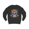 Blue Sugar Skull With Bright Flowers Sweatshirt