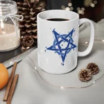 Blue Inverted Spotted Pentagram Coffee Mug