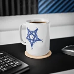 Blue Inverted Spotted Pentagram Coffee Mug