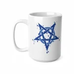 Blue Inverted Spotted Pentagram Coffee Mug
