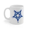 Blue Inverted Spotted Pentagram Coffee Mug