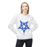Blue Inverted Spotted Pentagram Sweatshirt