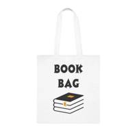 Book Bag With Books Cotton Shopping Tote Bag