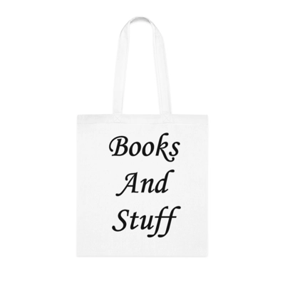 Books And Stuff Cotton Shopping Tote Bag Books And Stuff Cotton Shopping Tote Bag