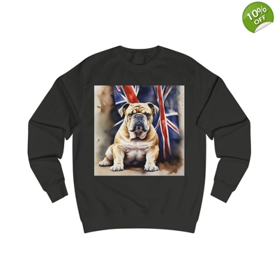British Bulldog and Union Jack Flag Sweatshirt